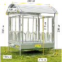 PATURA-Profi-Viereckraufe-mit-Universalfressgitter-303538.webp
