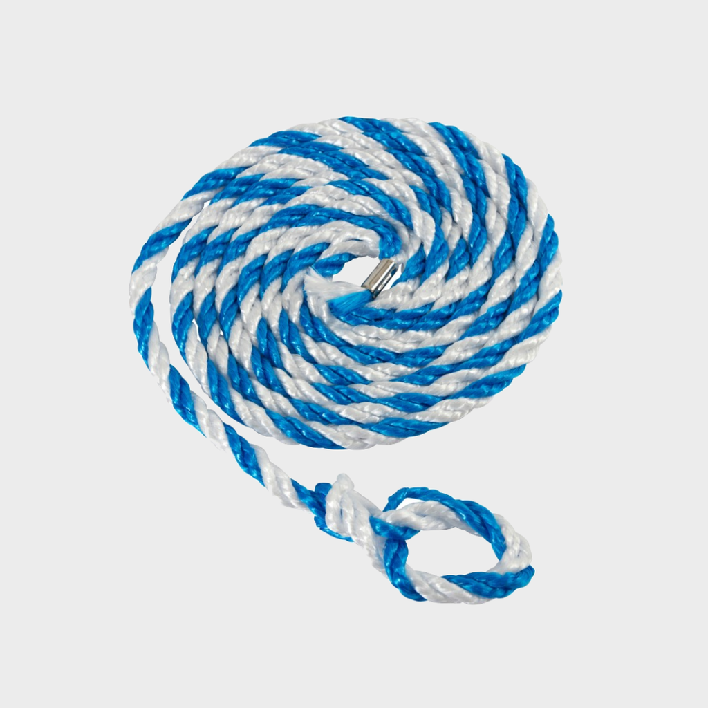 Viehtransportstrick, blau/weiß, 320cm, m. kleiner Schlaufe