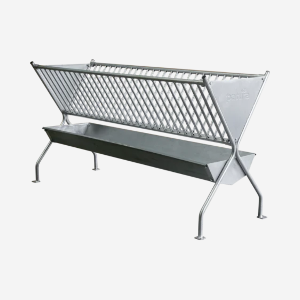 Heudoppelraufe mit Trog für Kraftfutter