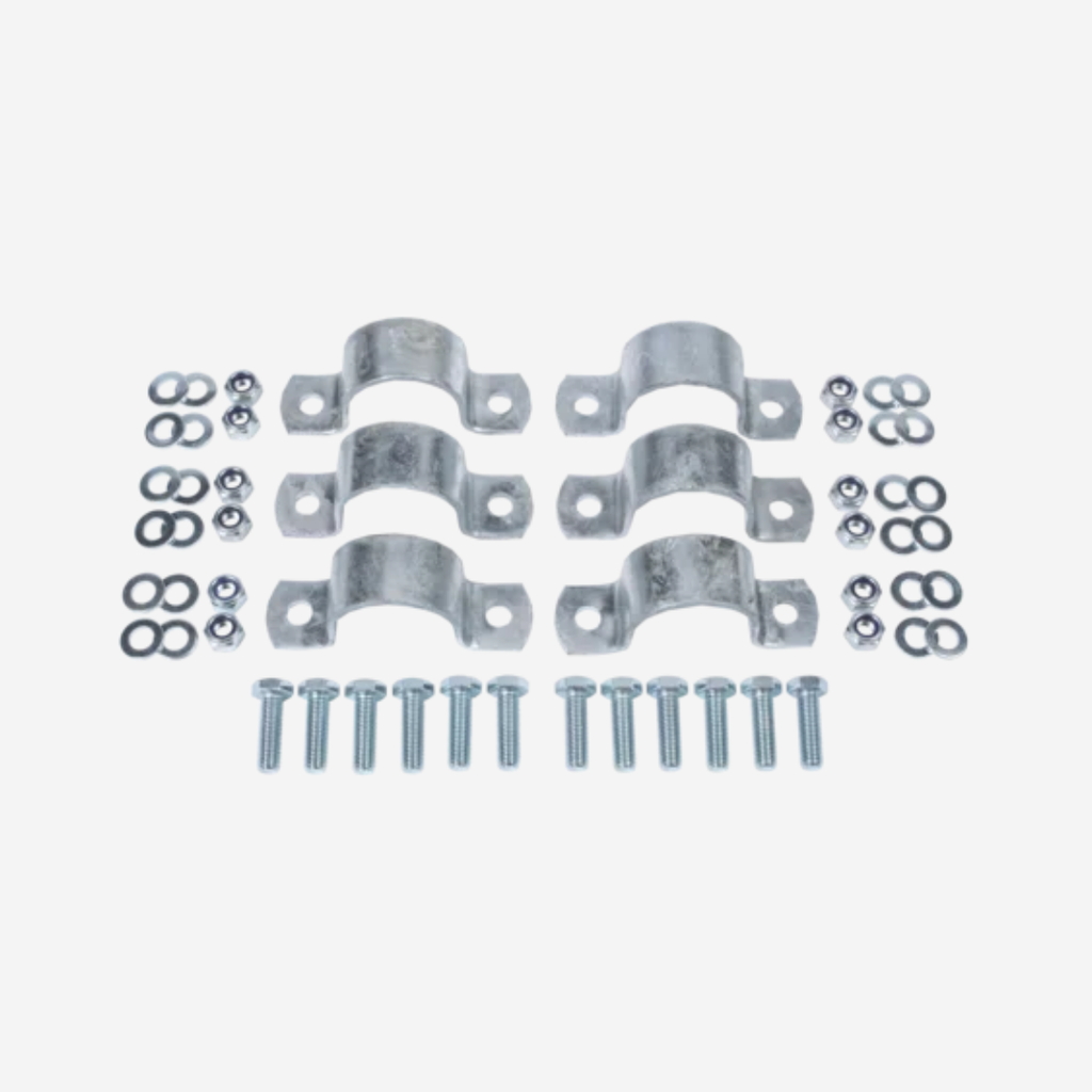 Montageset Bullenbürste Ref. 334050 an Abtrennung V bzw. Rohr d= 60 mm
