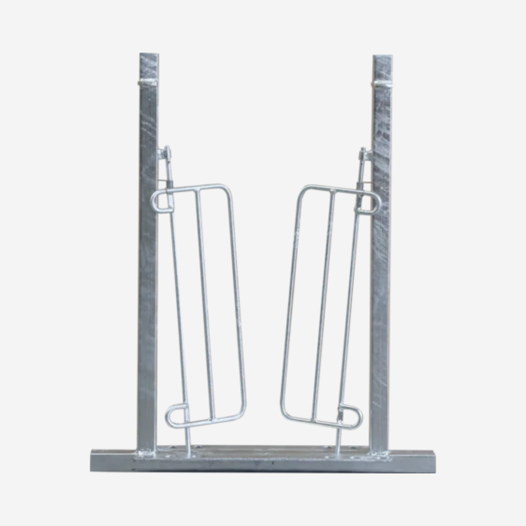 Rücklaufsperre im Treibgangrahmen für Fang- und Behandlungsanlagen