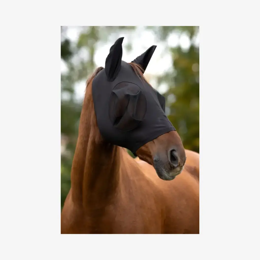 Fliegenschutzmaske FinoStretch Zipper schwarz , Pony