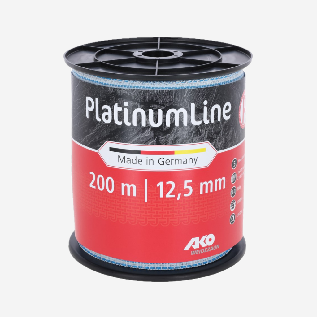 Weidezaunband PlatinumLine, blau/weiß