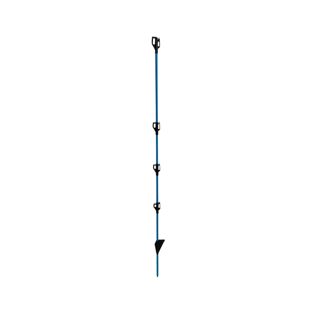 10x Rund-Fiberglaspfahl mit Isolatoren