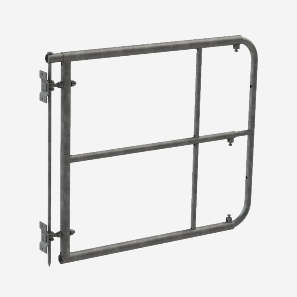 Verstellb. Weidetor, 90cm 1-1,7m für Pferde; verzinkt inkl Montageset