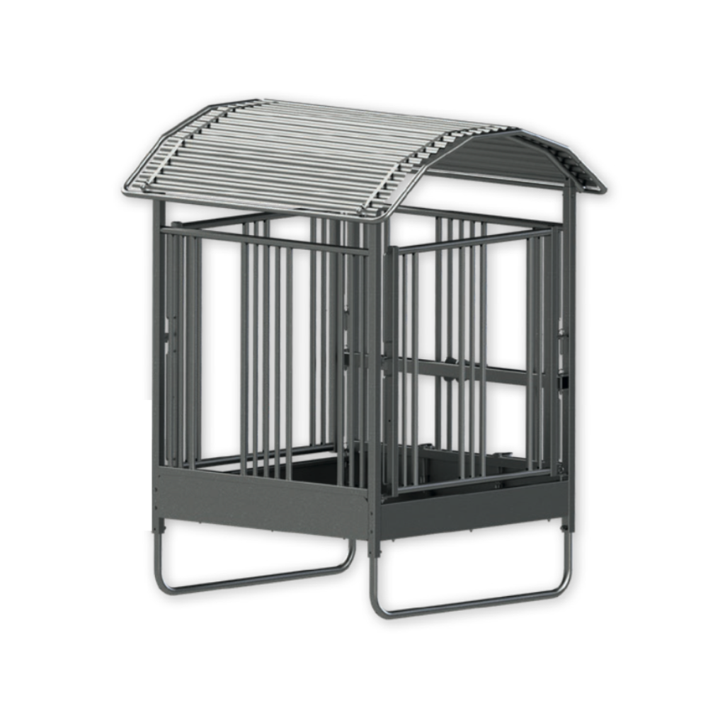 Viereckraufe Hobby mit Dach