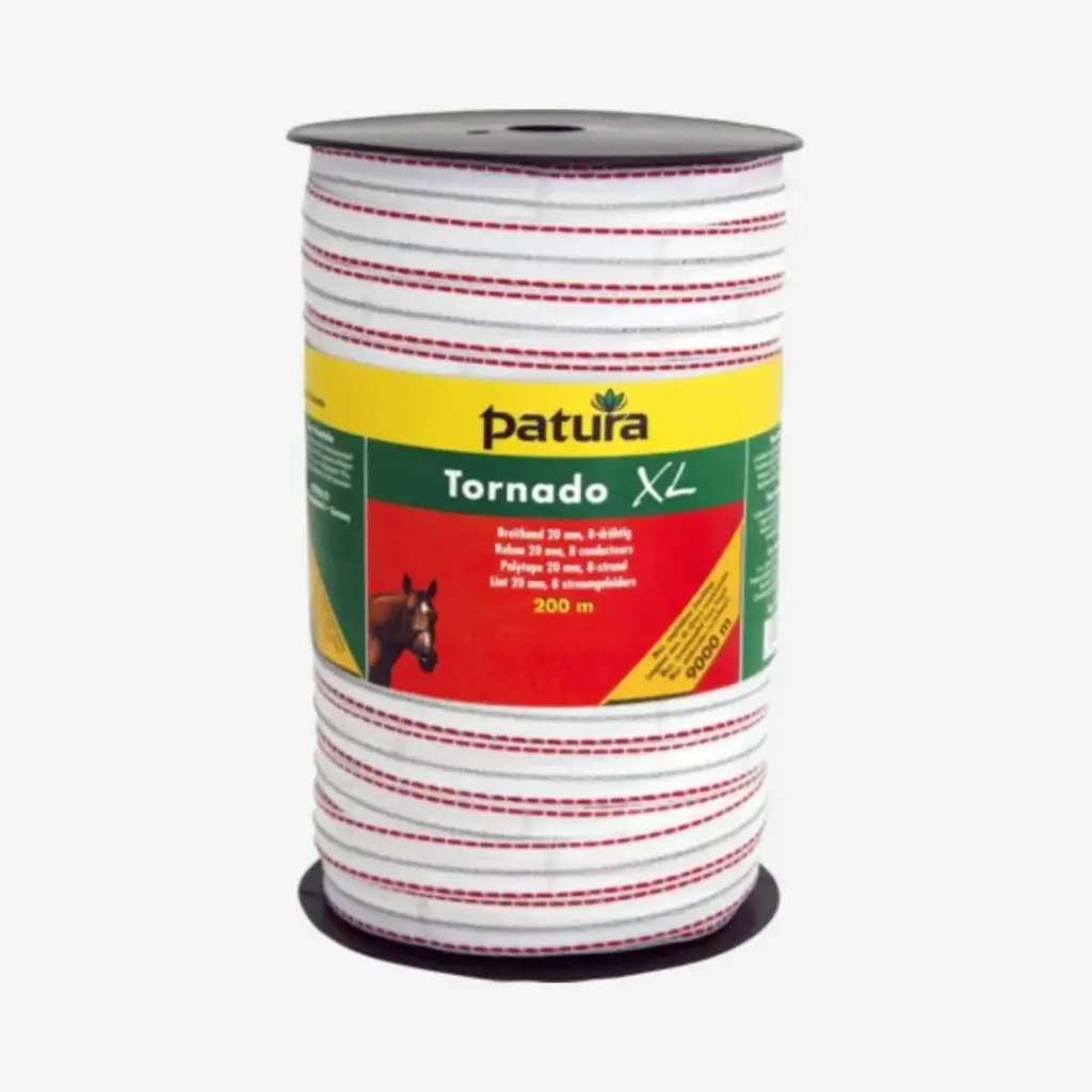 Tornado XL Breitband 20 mm, 200 m Rolle 6 Niro 0,20 mm, 2 Cu 0,30 mm, weiss-rot