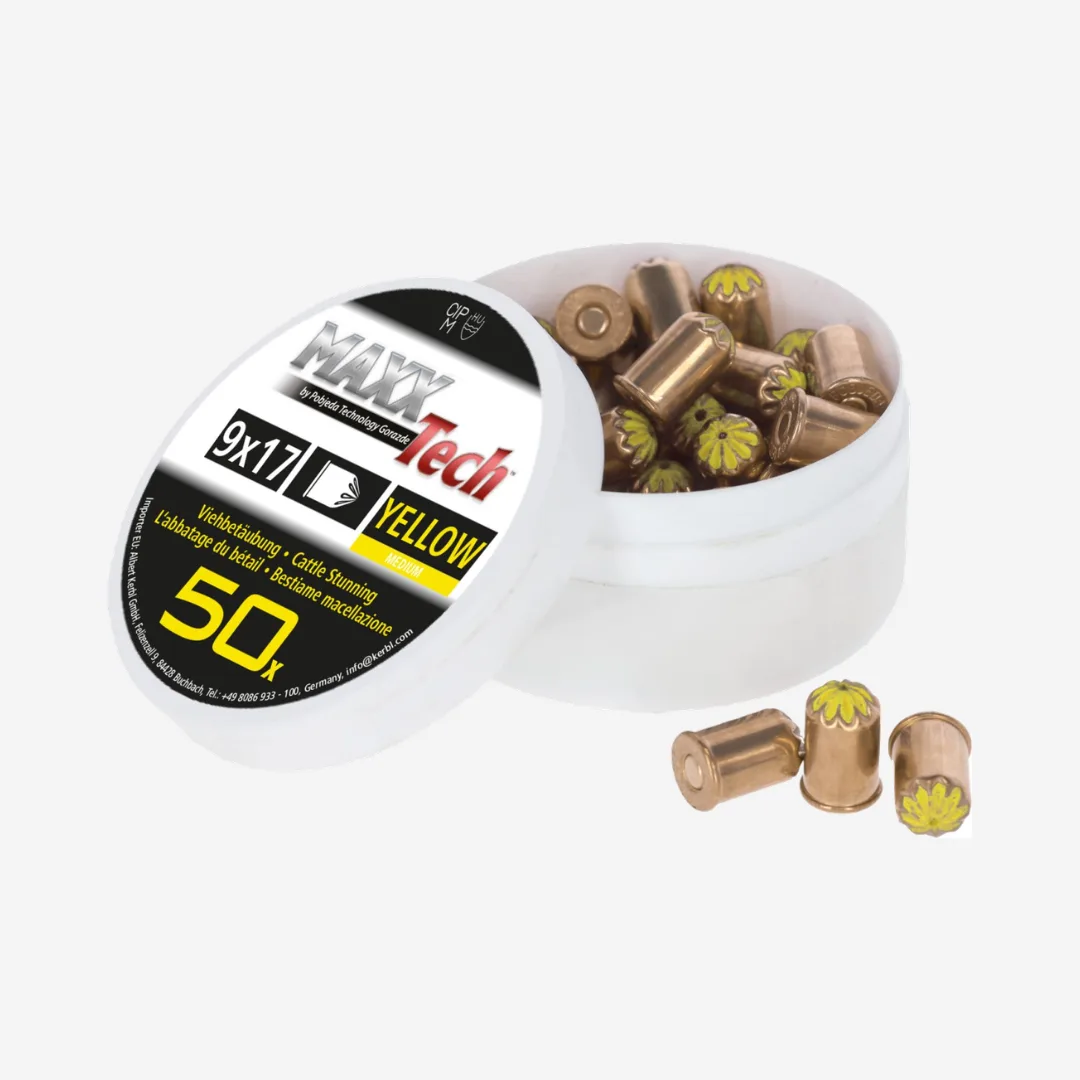 50x Kartuschen gelb, MAXXTech (Patronen) 9x17mm