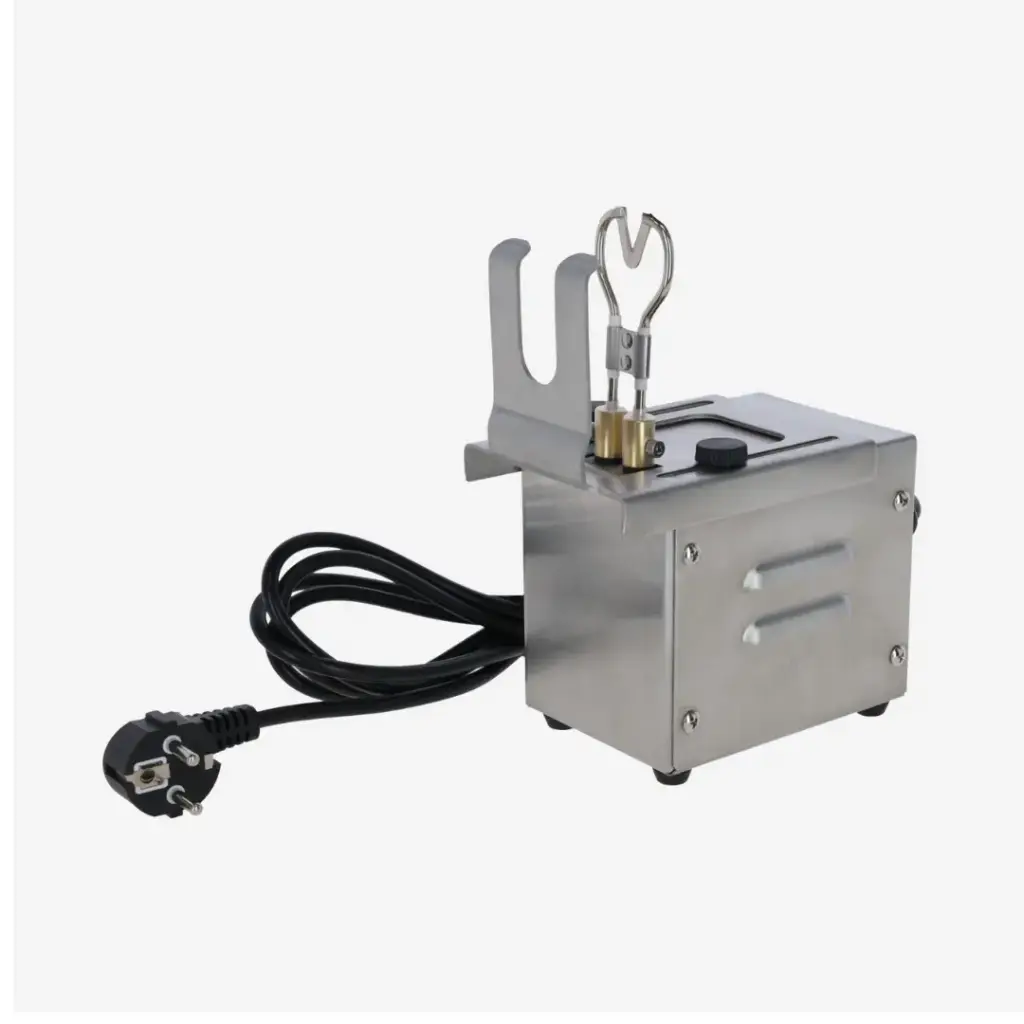 Schwanzkupiergerät Edelstahl  mit Trafo und Abstandhalter