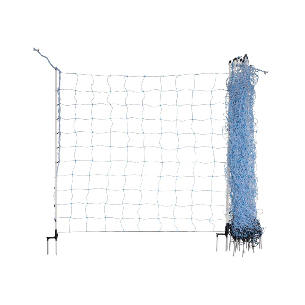 OviNet Schafnetz, 25 m, Höhe: 170 cm - Doppelspitze, blau/weiß