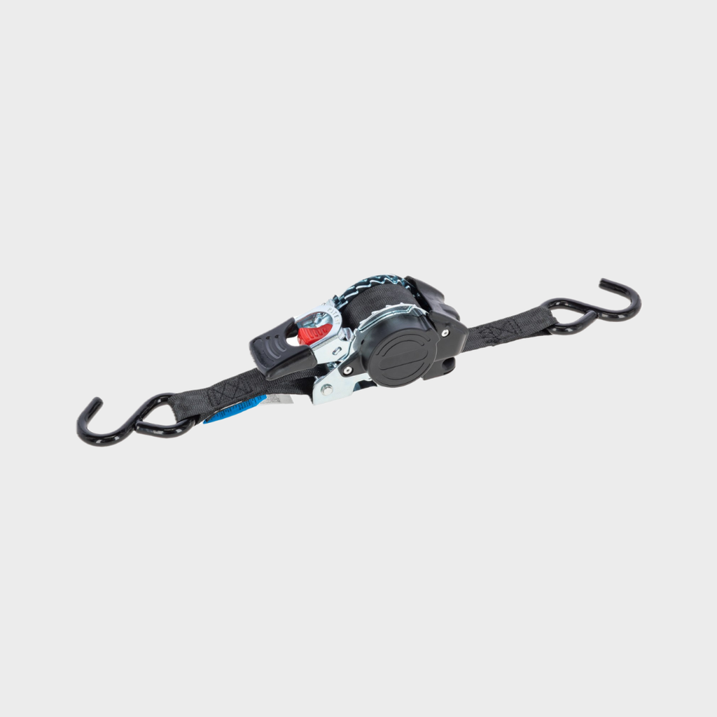 Automatik Zurrgurt, 25mm, 3m, S-Haken, schwarz