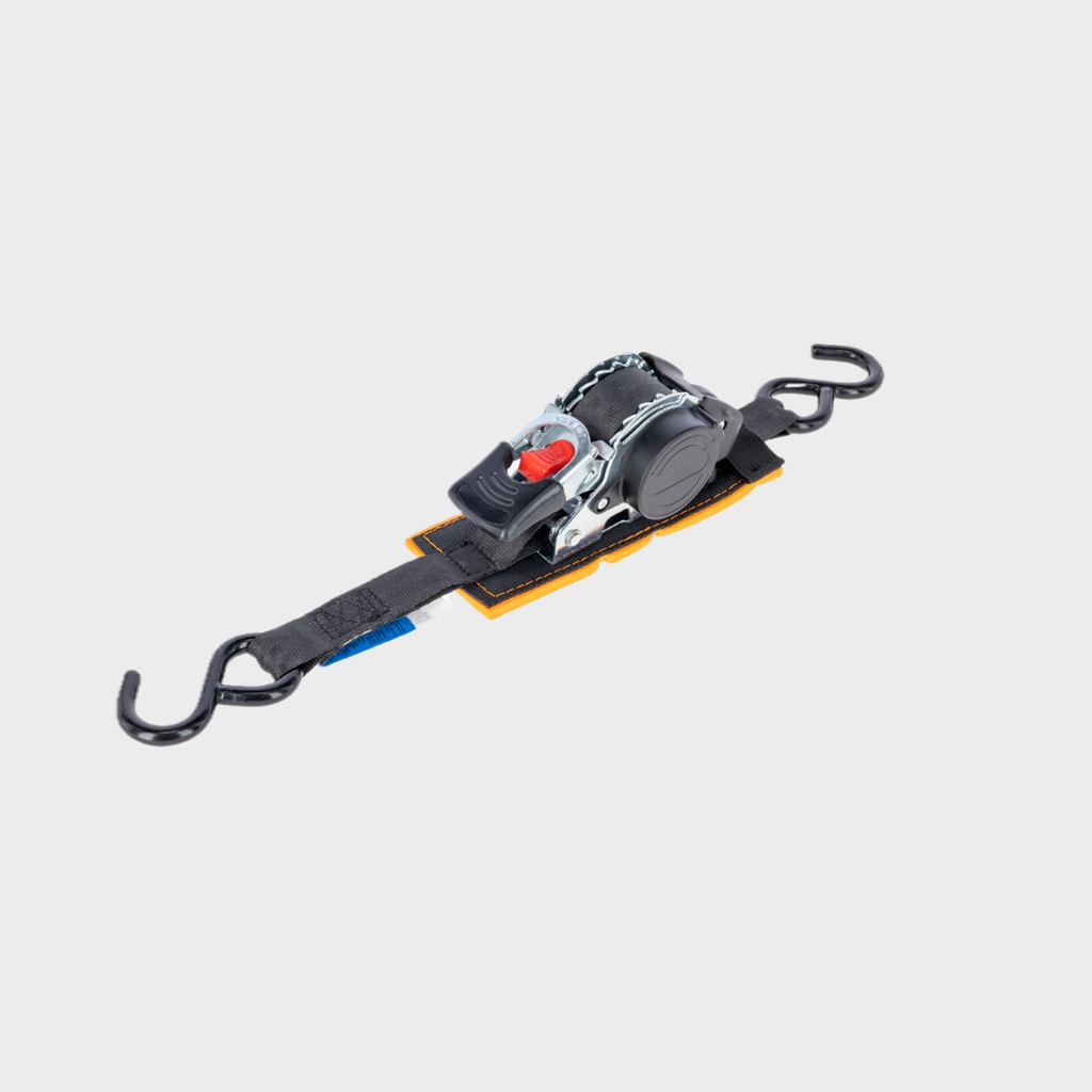 Automatik Zurrgurt, 25mm, 3m, m.Polsterung, S-Haken,schwarz