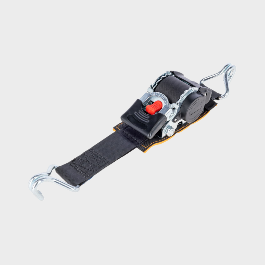 Automatik Zurrgurt, 50mm, 3m, m.Polsterung, Spitzhaken, schwarz