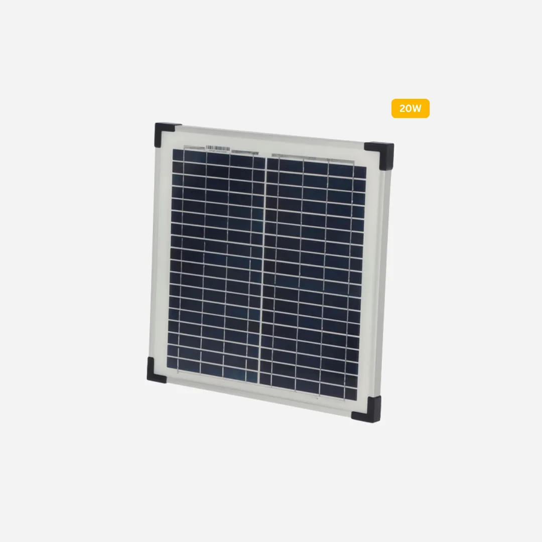 Solarmodul 20W inkl. Halterung mit Buchsen-Stecker