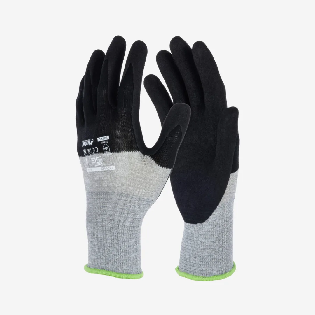 Handschuh SG A187, Gr. 7/S Nitrilbesch., schwarz-grau