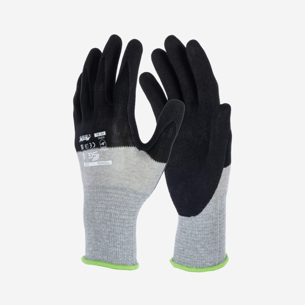 Handschuh SG A187, Gr. 7/S Nitrilbesch., schwarz-grau