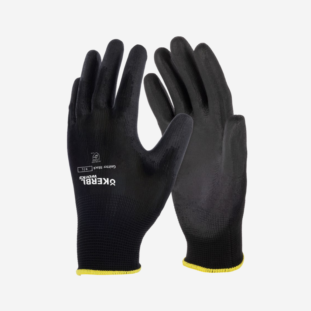 PU-Handschuh Gnitter black Feinstrickhandschuh, Größe 8