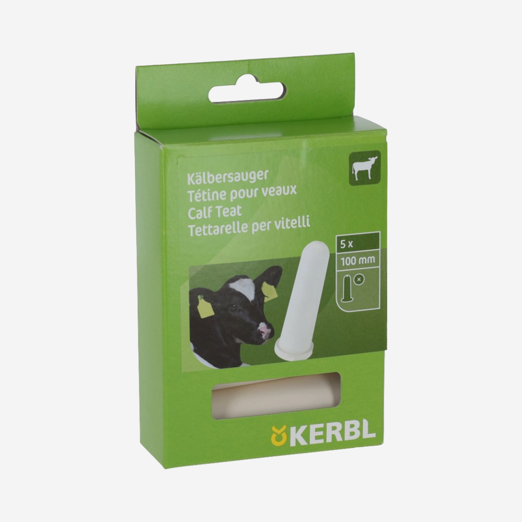 Kälbersauger weiß 100 mm, mit Kreuzlochung im Pack