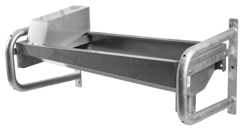 Edelstahl-Trogtränke mit Wandkonsole