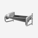 Beheizbare Edelstahl-Trogtränke, m. Wandkonsole