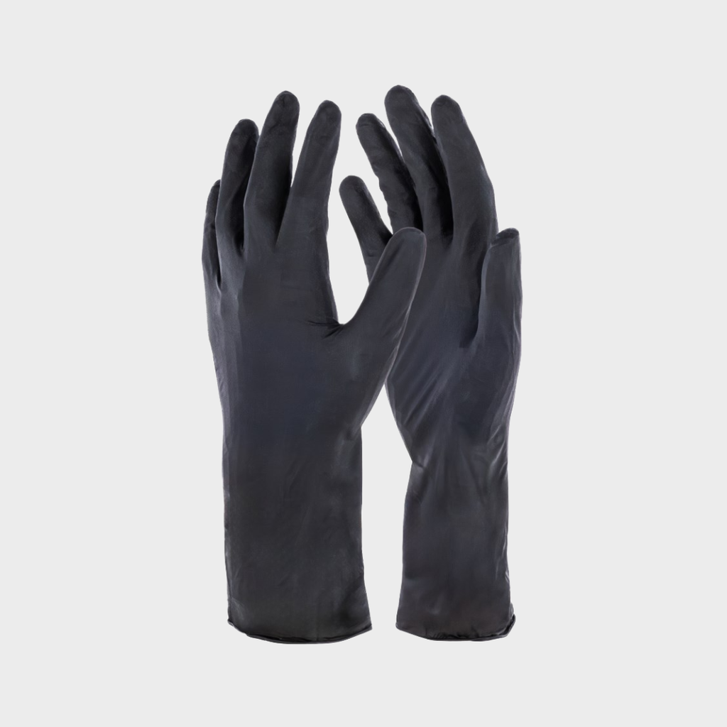 50x Einmalhandschuhe Nitrile Long Black 5,5 mil
