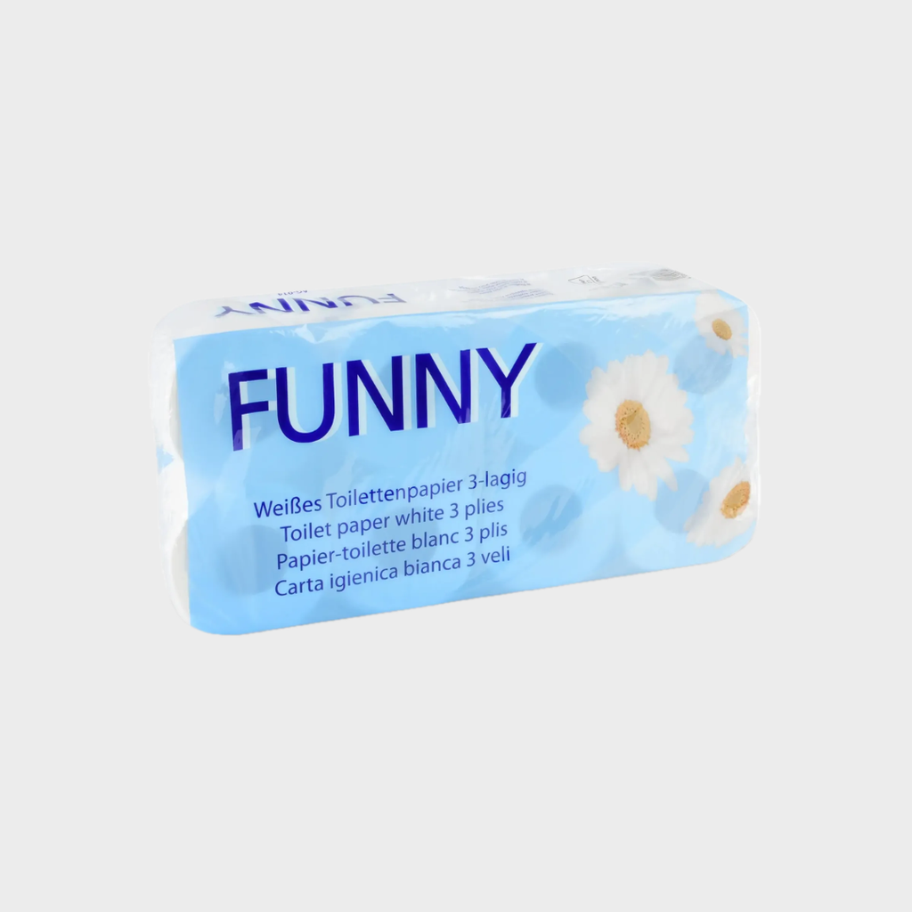 Toilettenpapier Funny, 3-lagig, 8 Rollen