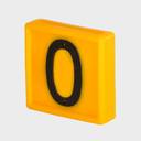 10x Nummernblock, gelb, zum Einschlaufen