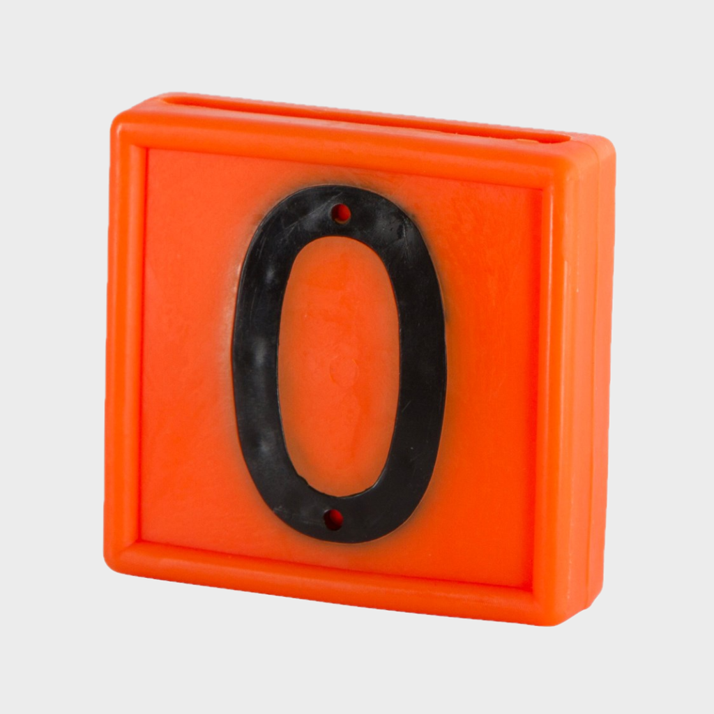 10x Nummernblock, orange, zum Einschlaufen