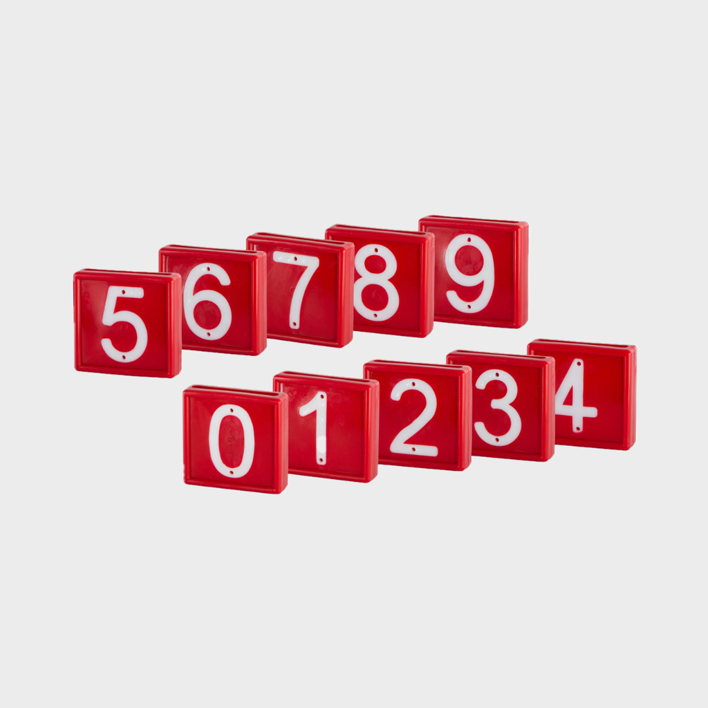 10x Nummernblock, Nr. 0-9, zum Einschlaufen