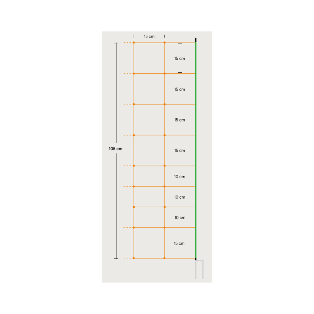 Euro Netz 105/2, 50m - Doppelspitze
