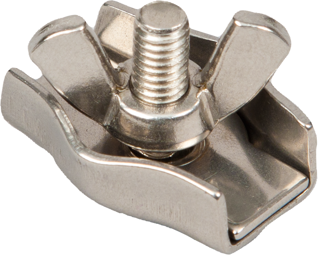 Seilklemme Edelstahl mit Flügelmutter für Seile bis 6 mm