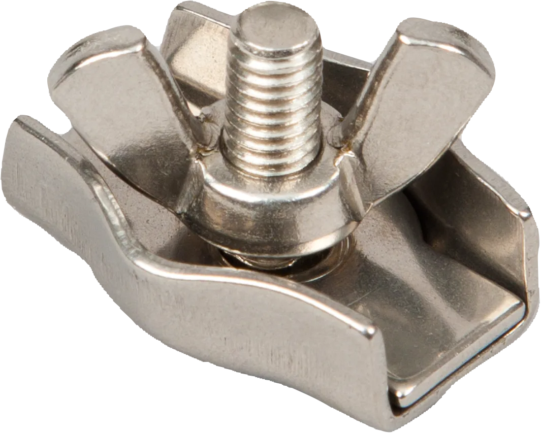 Seilklemme Edelstahl mit Flügelmutter für Seile bis 6 mm