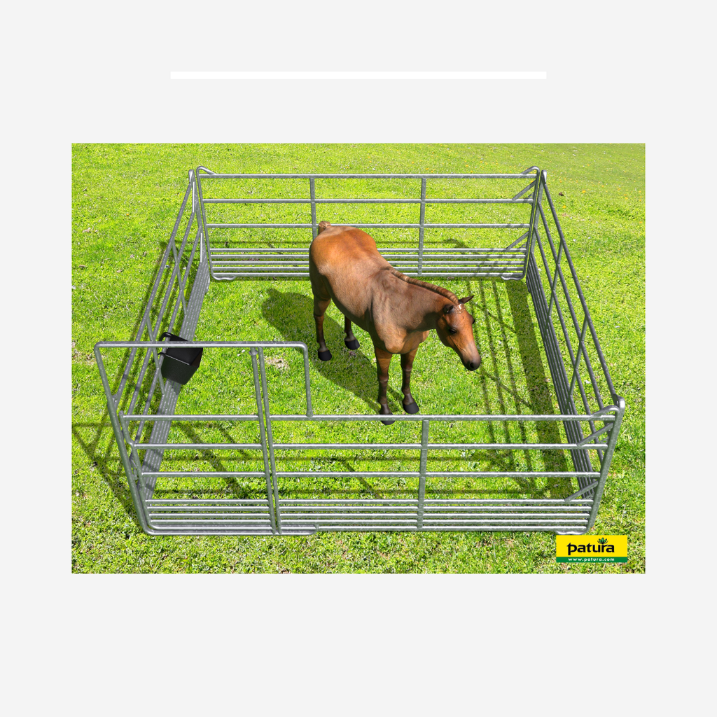 Mobile Box mit Sicherheits-Pferdepaneln