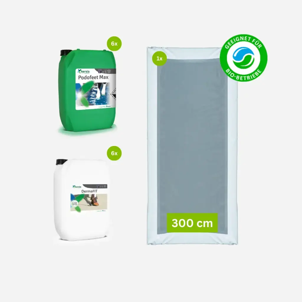 Lubratec Klauenreinigungsmatte 300 cm, Komplettset, inkl. Pumpeneinheit