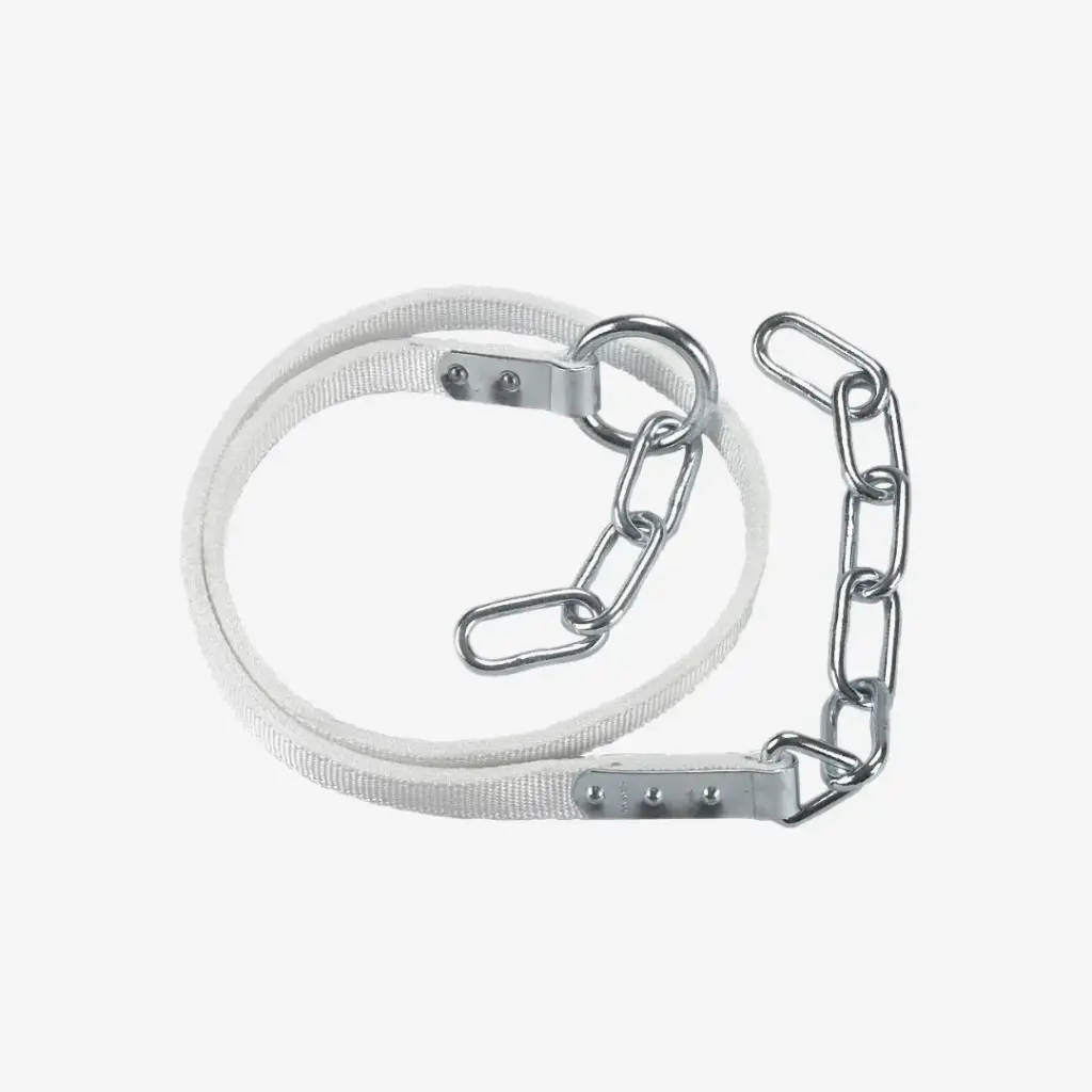 Rinderanbindung 190cm, doppelt m. Metallkausche, Ring am Band