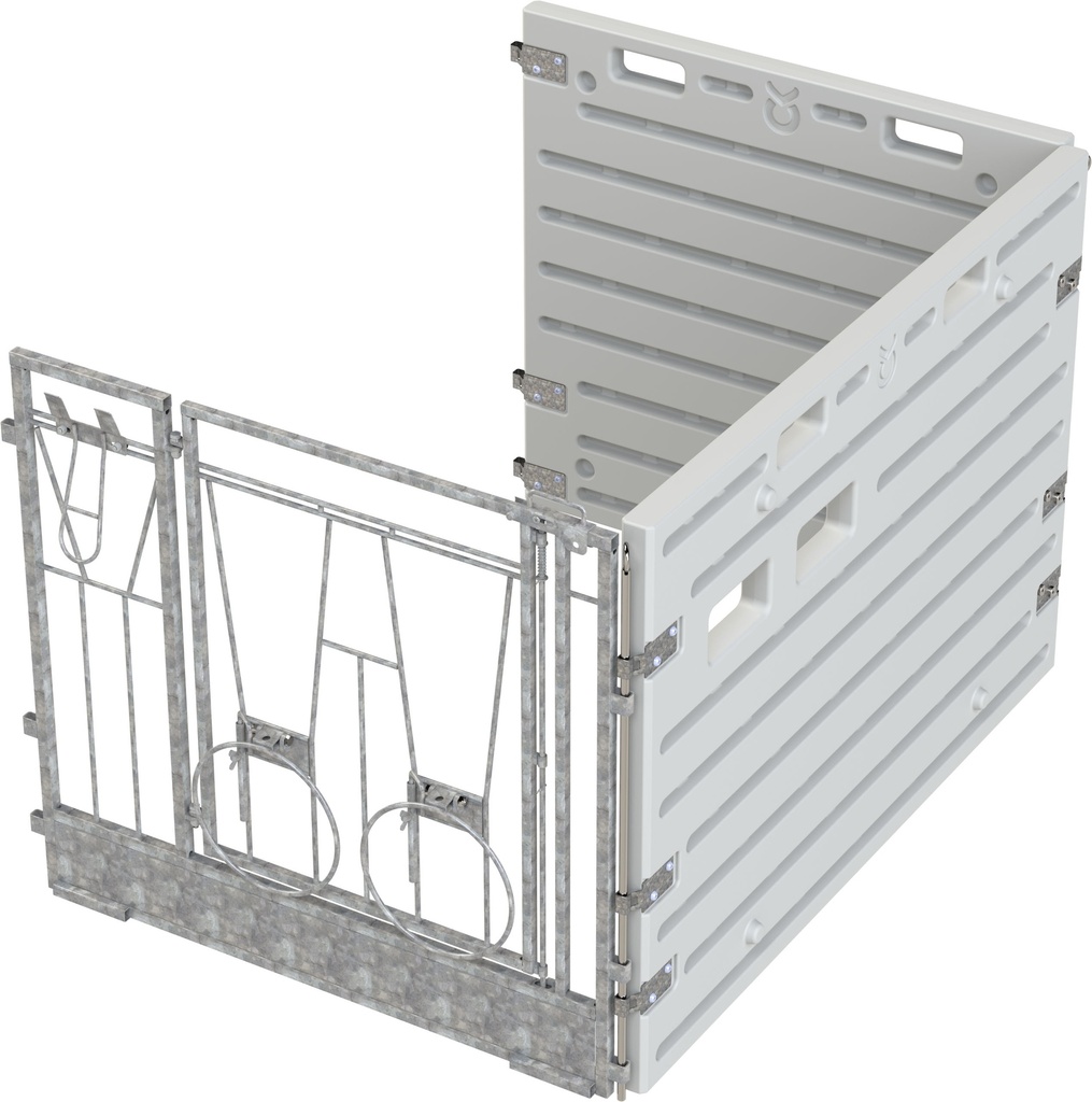 Modulare Kälberbox Erweiterung Einzelbucht, freistehend