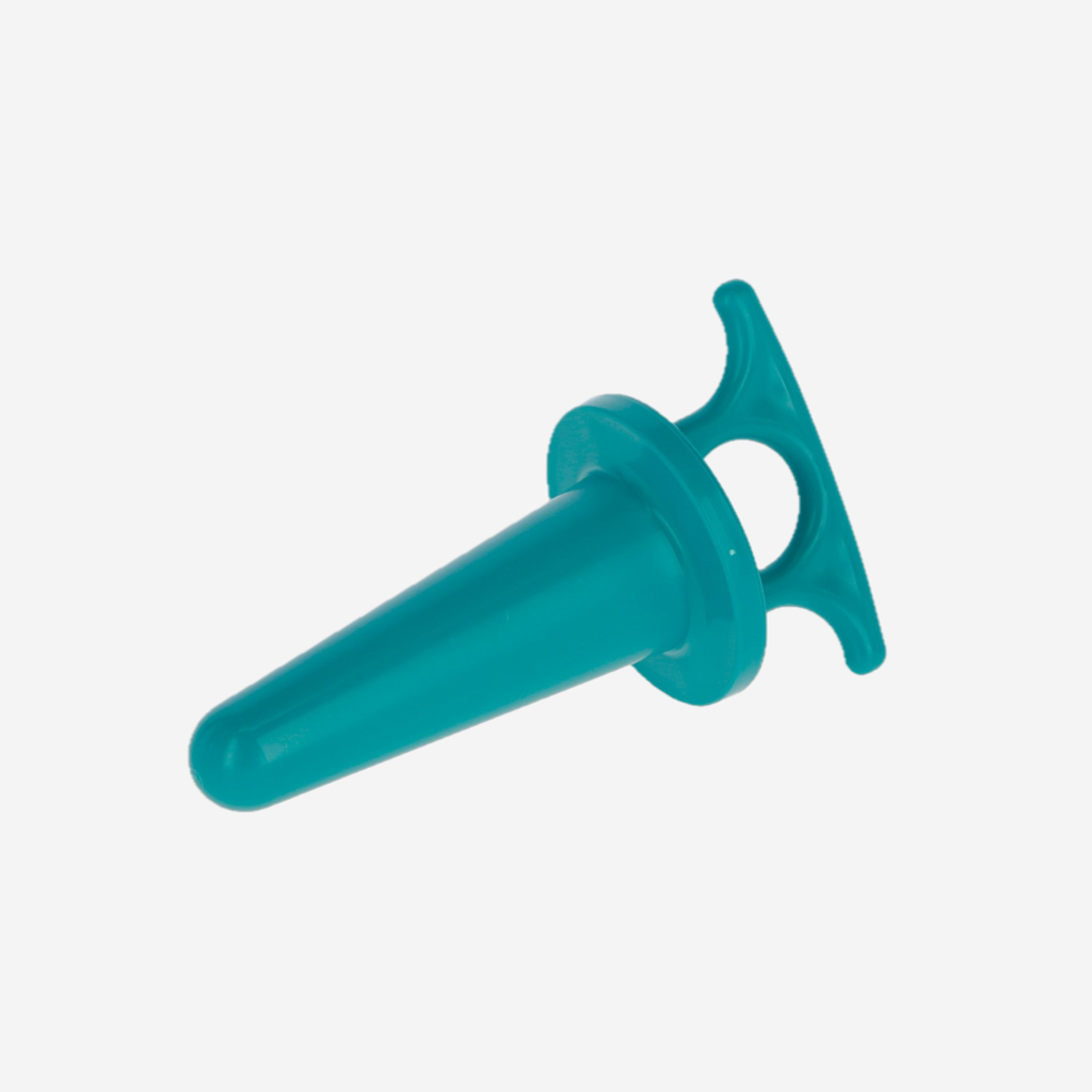 Melkblindstopfen konisch aquamarine