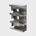 3-fach Wandhalter f. Handschuh aus Edelstahl, mit Feder