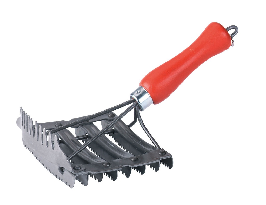 Metall-Striegel 8-reihig mit Mähnenkamm