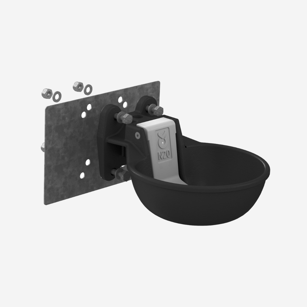 Montageplatte für IBC-Behälter zum Anbau von Tränkebecken