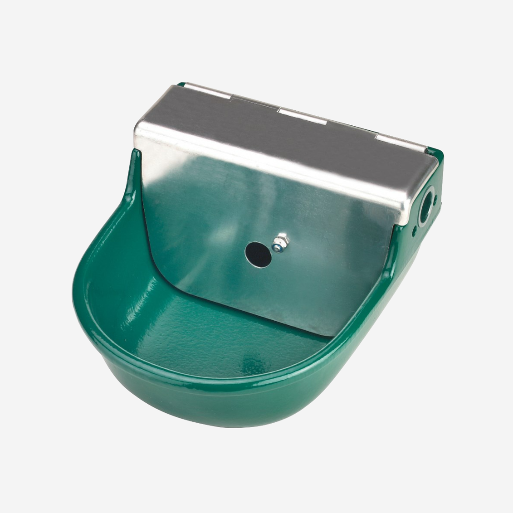 Schwimmer-Tränkebecken, SN190, Niederdr.,2l,pulverbesch. grün