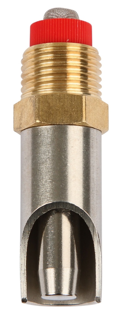 Beißnippel f. Ferkel 1/2" 64mm 1/2" Anschl. Messing-Edelstahl