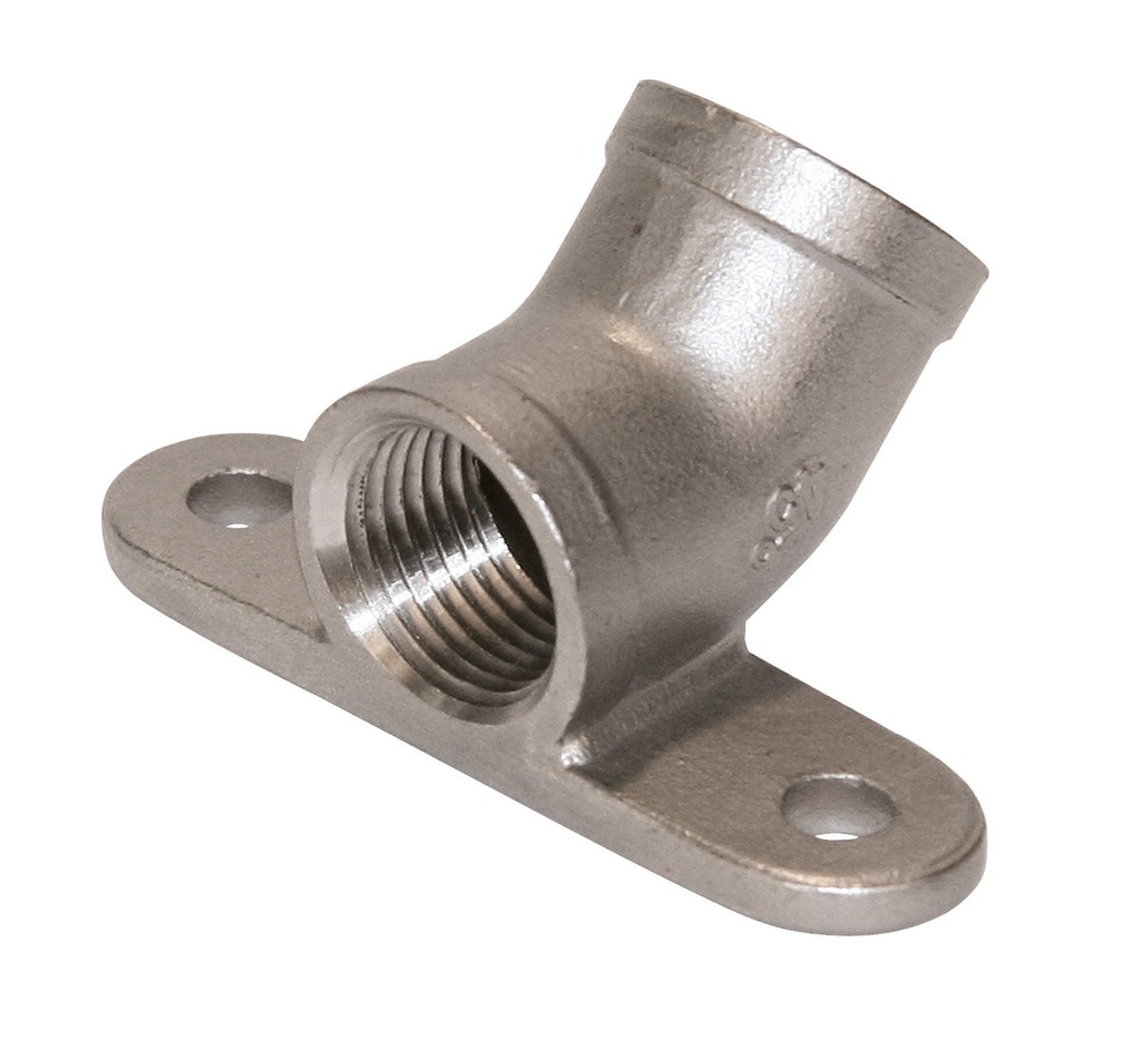 Wandhalter Edelstahl, 45Gr., 1/2" x 1/2"