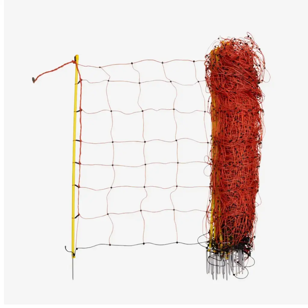 Schafnetz, 50m, orange, Höhe: 108 cm - Einzelspitze
