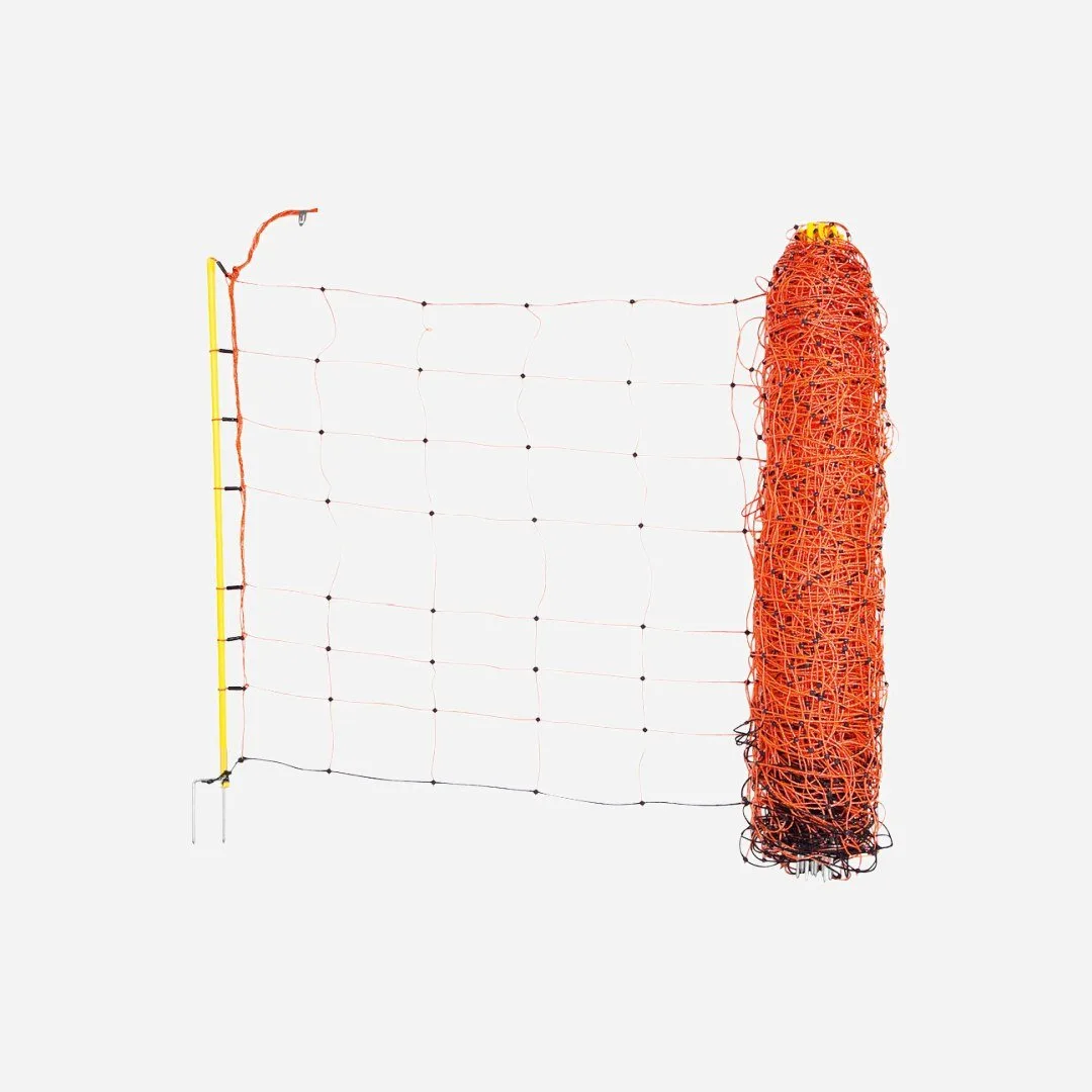 Schafnetz, 50m, orange, Höhe: 108 cm - Doppelspitze