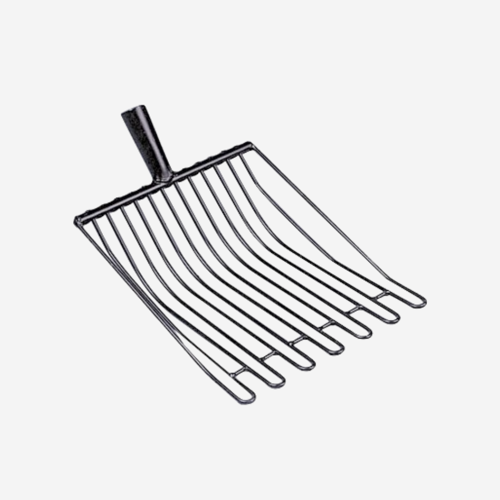 Kartoffel-Drahtgabel m. Dülle 14 Zinken, 37 x 32 cm o. Stiel