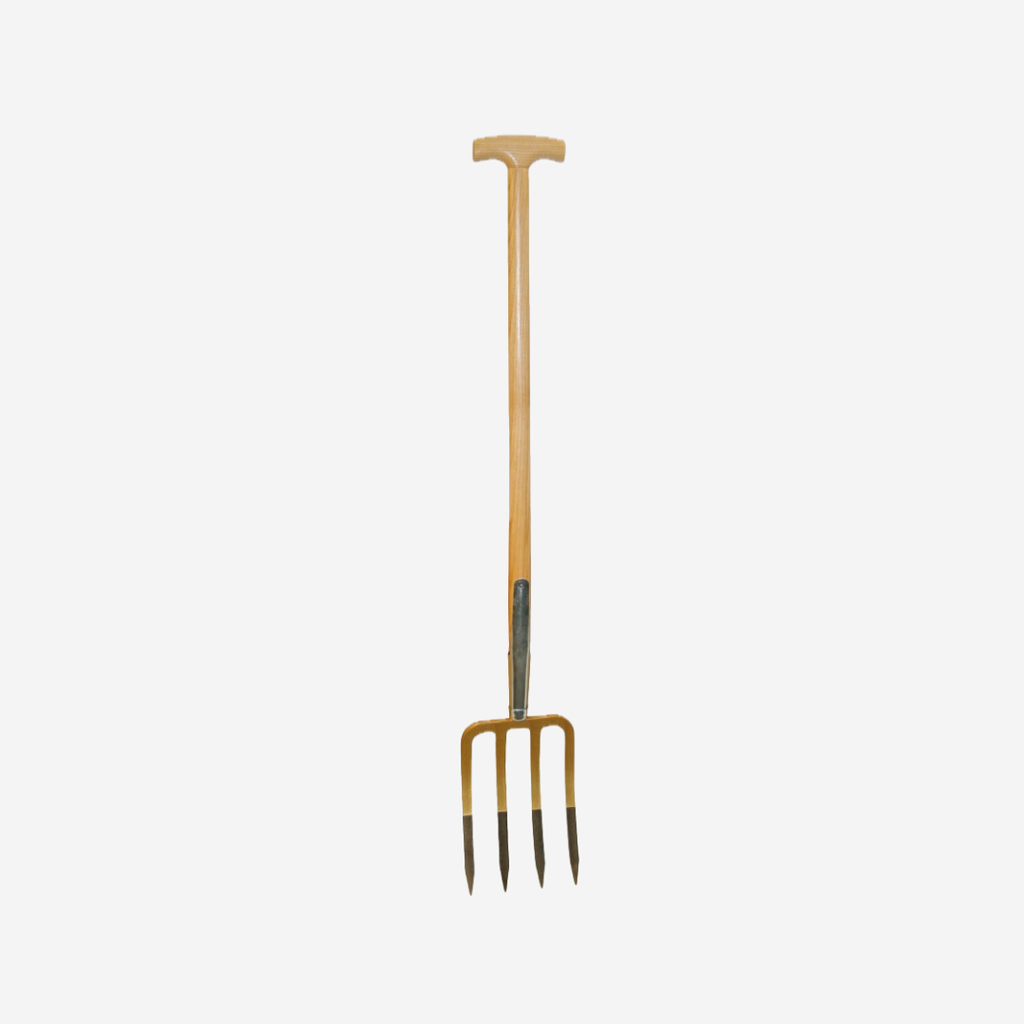 Profi - Spatengabel, 4zk., 27x18cm, lack. Eschen-T-Stiel