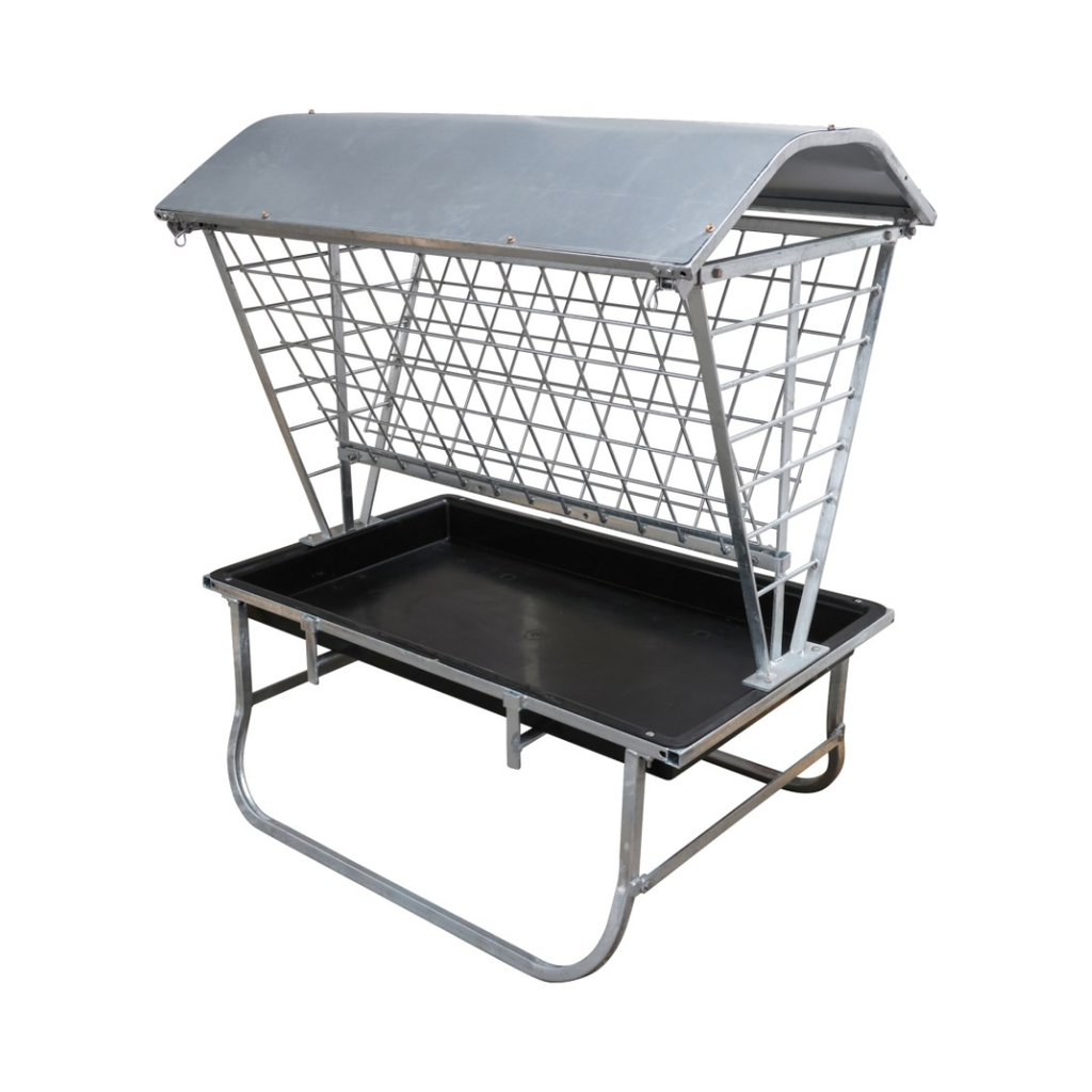 Futterraufe klein f. Schafe mit Dach