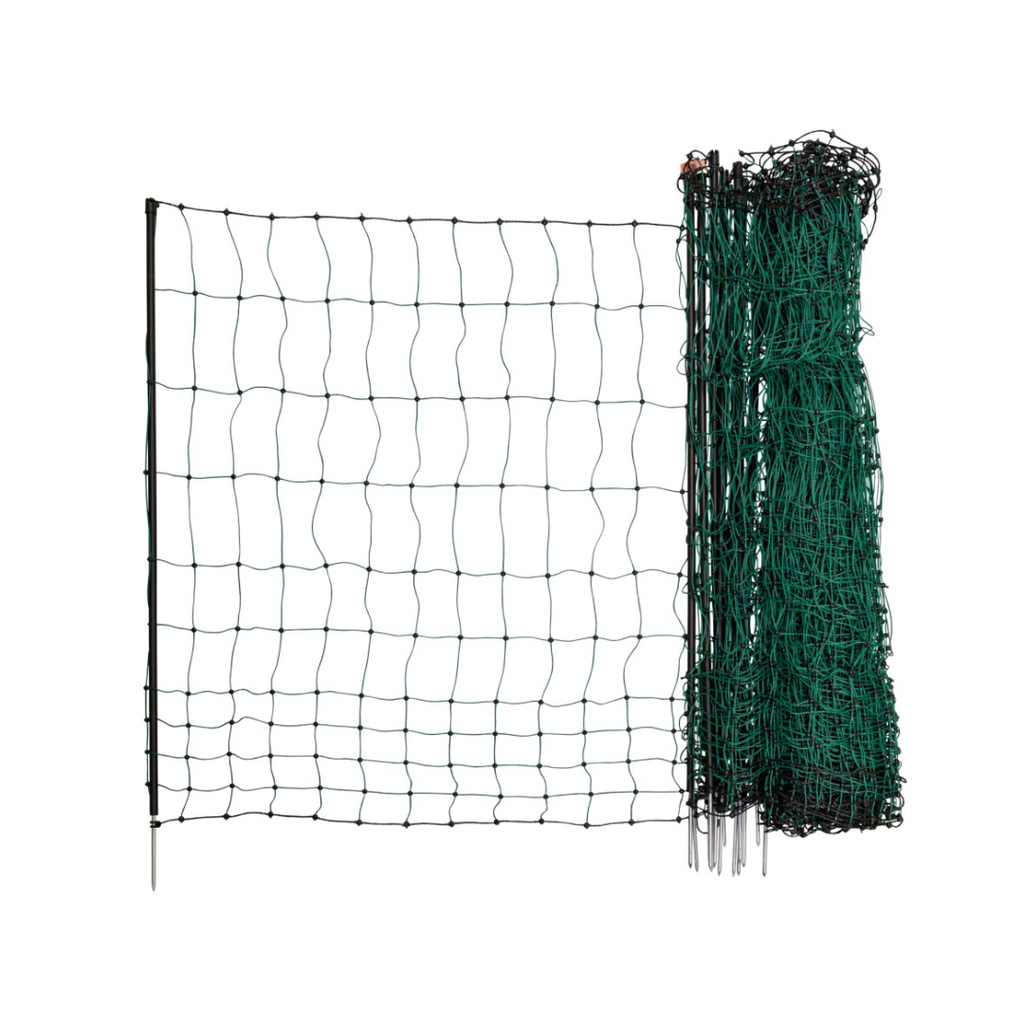 Geflügelnetz 50 mtr., 106 cm Einzelspitz, grün, ohne Strom