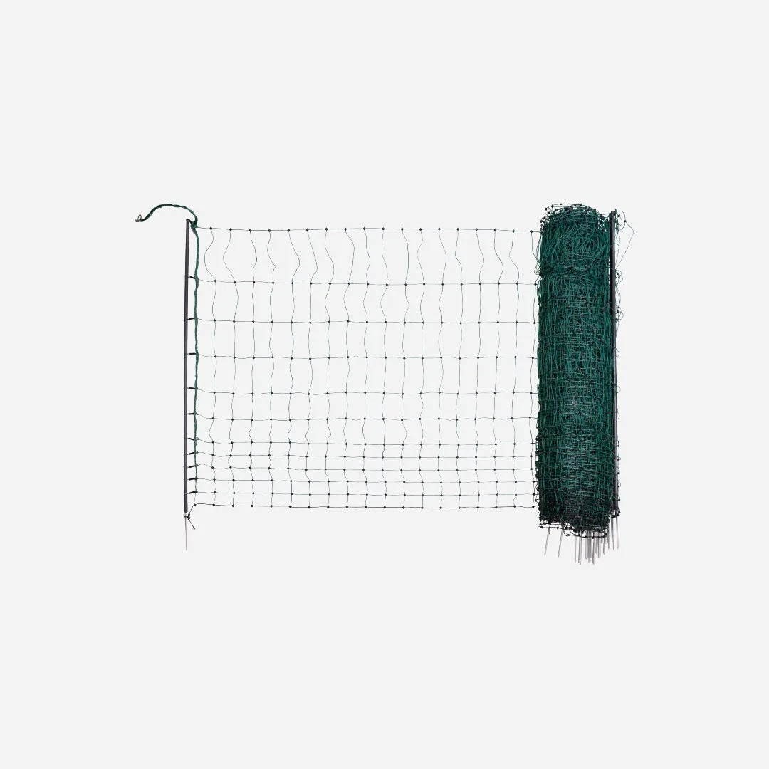 Geflügelnetz Premium, grün,50m 122cm, Einzelspitze, elektrif.